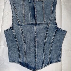 Denim Corset Top